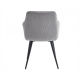 Стул кухонный Ernest Черный каркас / Светло-серая ткань вельвет (20765-01)