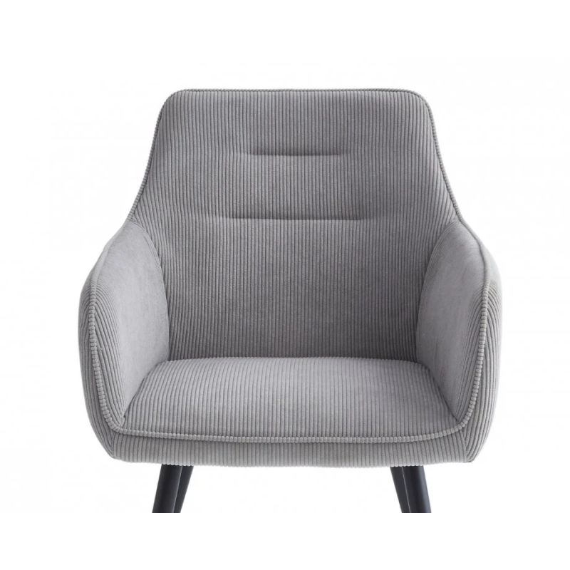 Стул кухонный Ernest Черный каркас / Светло-серая ткань вельвет (20765-01)