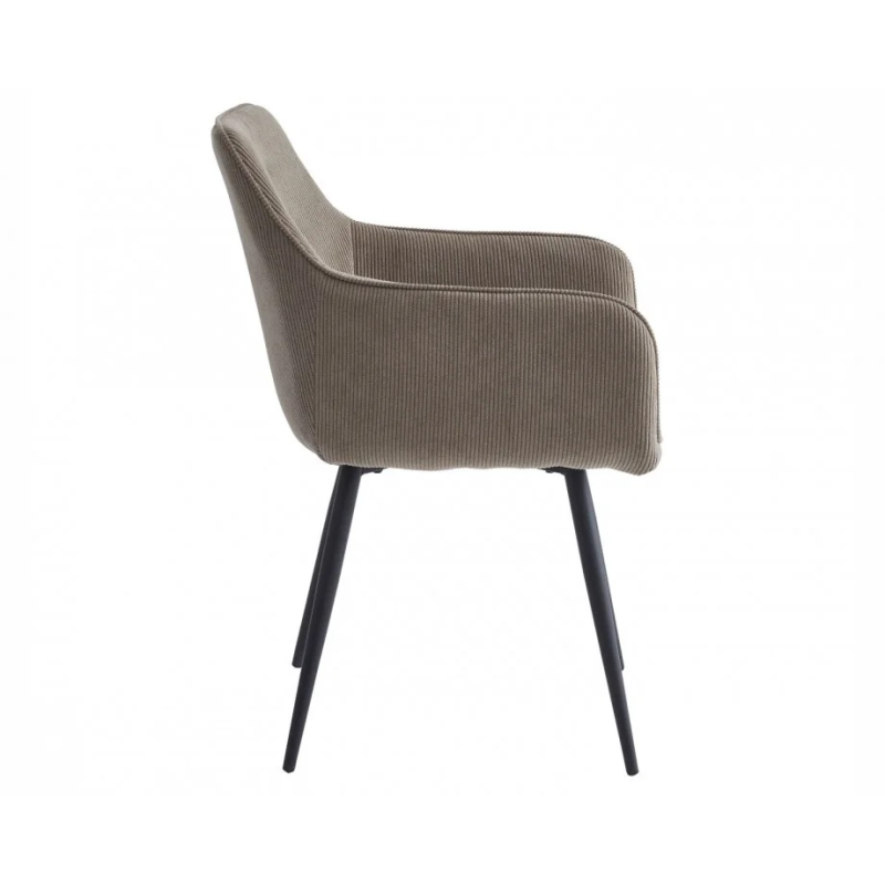 Стул кухонный Ernest Черный каркас / Темно-бежевый вельвет (20764-01)