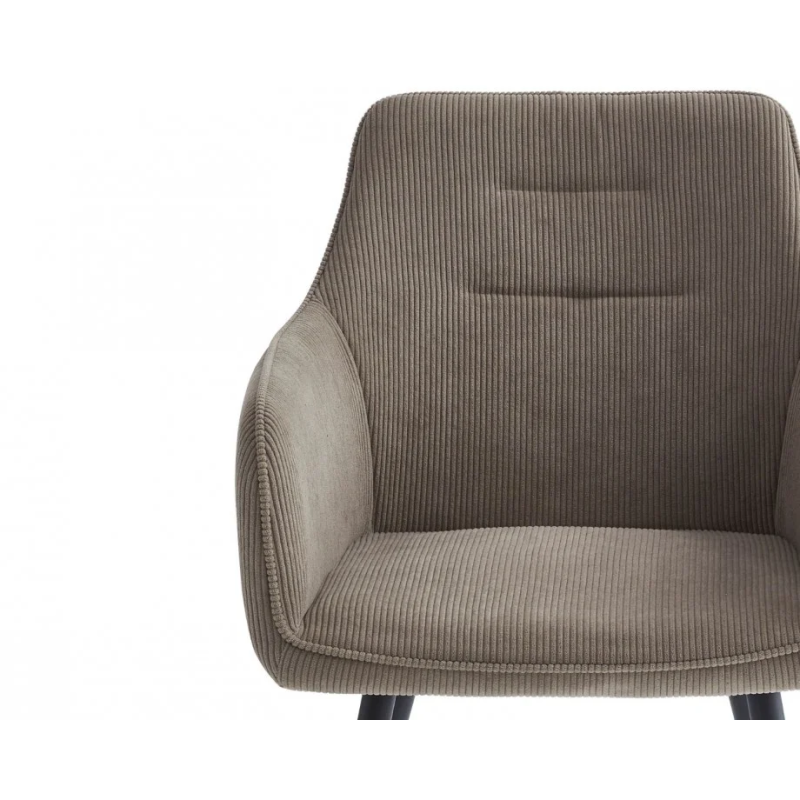 Стул кухонный Ernest Черный каркас / Темно-бежевый вельвет (20764-01)