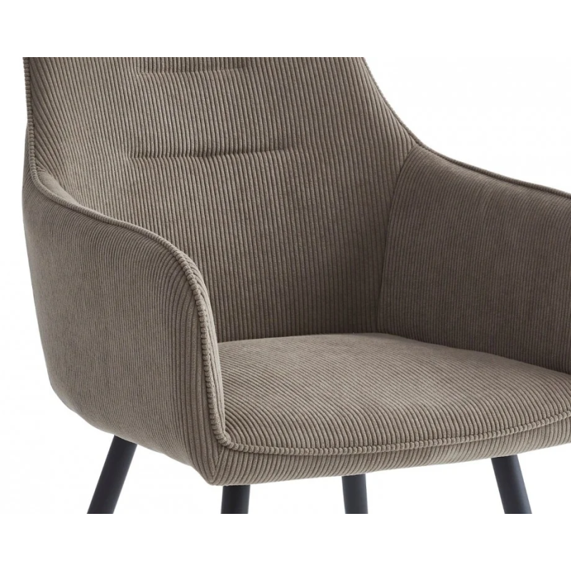 Стул кухонный Ernest Черный каркас / Темно-бежевый вельвет (20764-01)