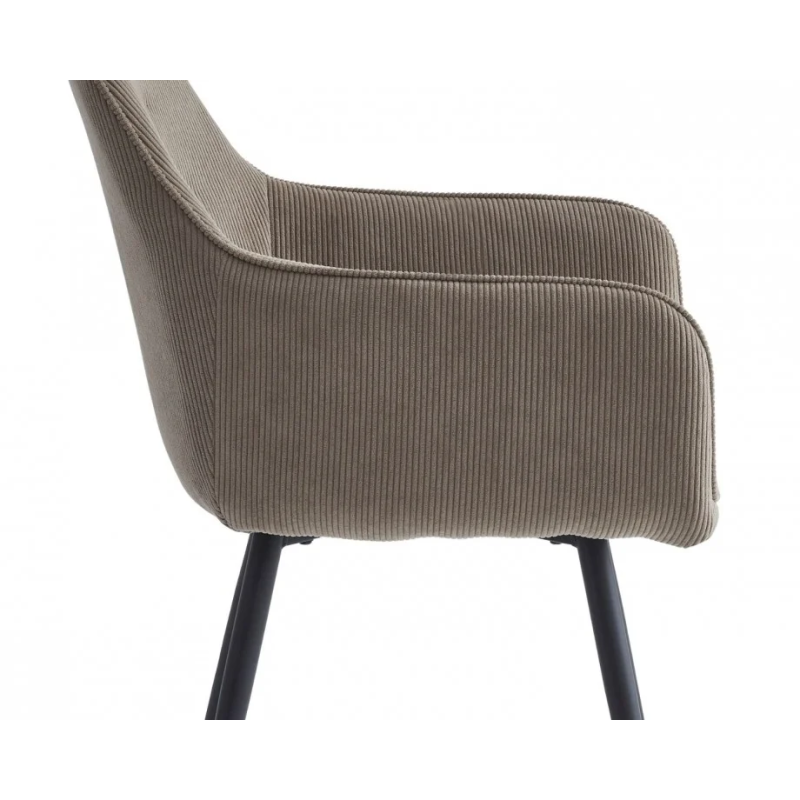 Стул кухонный Ernest Черный каркас / Темно-бежевый вельвет (20764-01)