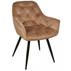 Стул кухонный MAGIC черный каркас / бежевый велюр (19489-01)