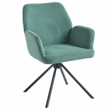 Стул с оборотом 180° DEMI Черный каркас / Ментоловая ткань (20767-01)