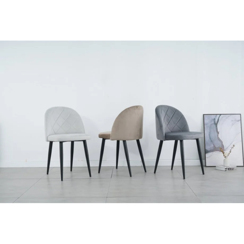 Стул кухонный LULU черный каркас/темный беж (20003-01)