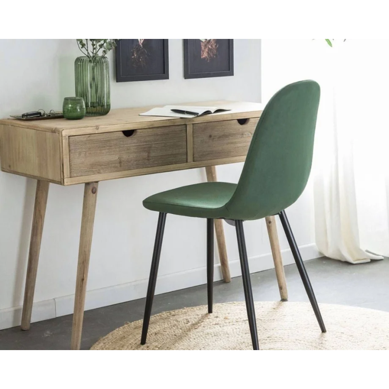 Стул кухонный LUKE черный каркас/зеленый (19589-01)