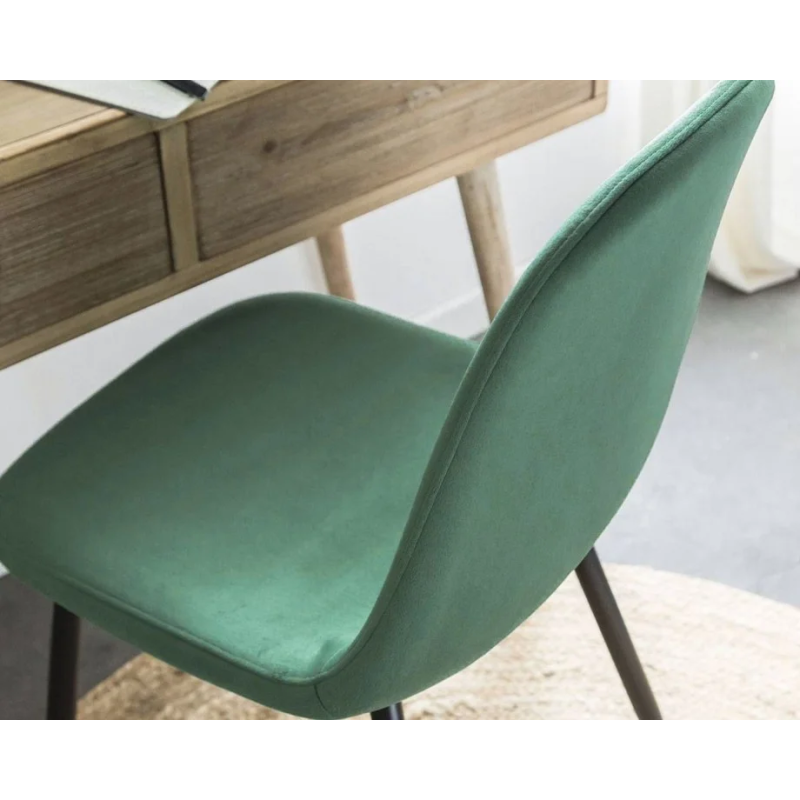 Стул кухонный LUKE черный каркас/зеленый (19589-01)