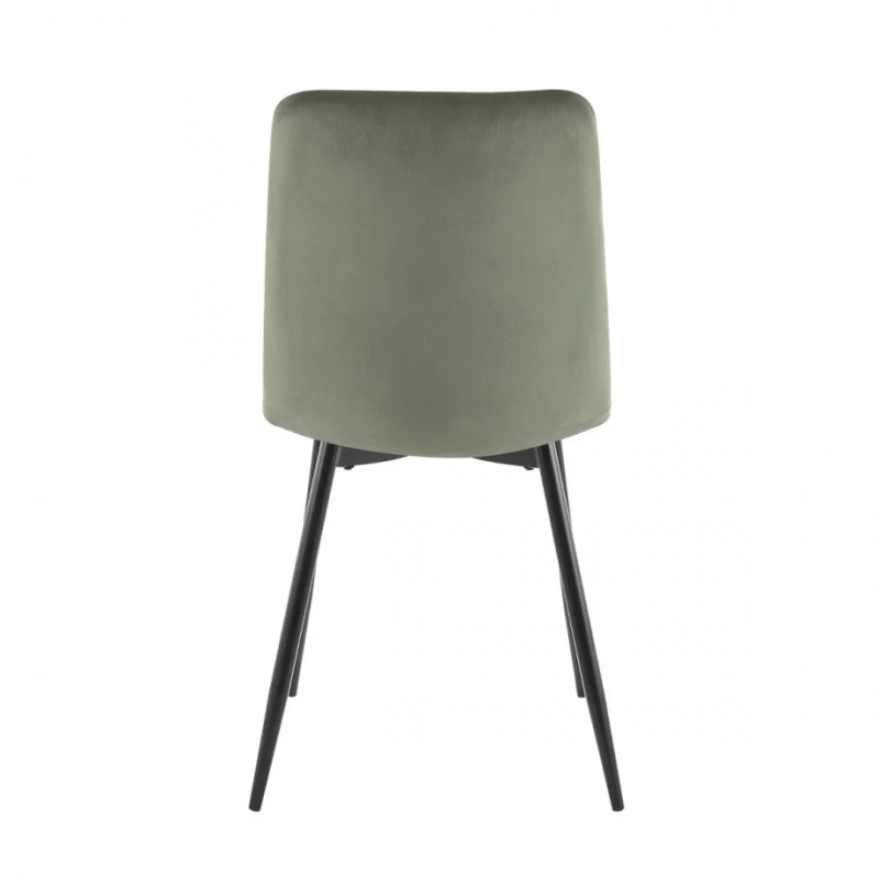 Стул кухонный ANETTE черный каркас/оливковый велюр (19581-01)