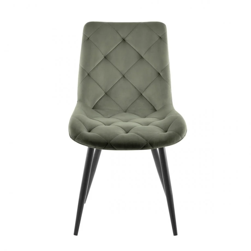 Стул кухонный SHELL черный каркас/оливковый велюр (19567-01)