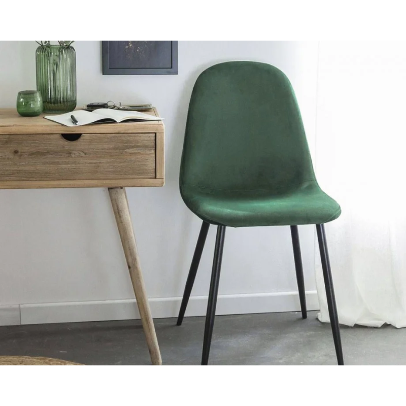 Стул кухонный LUKE черный каркас/зеленый (19589-01)