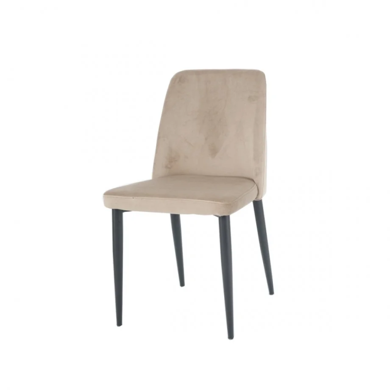 Стул кухонный BULL черный каркас/темный беж велюр (19980-01)