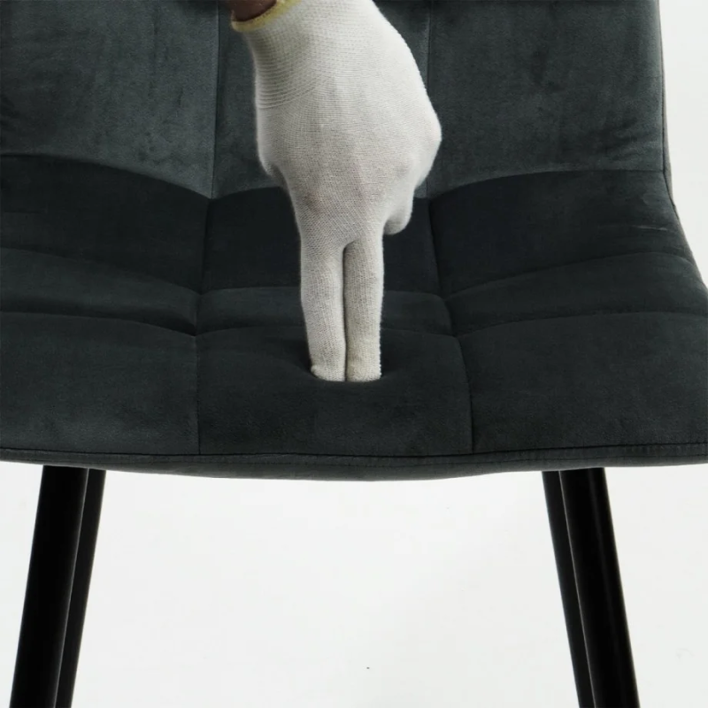 Стул кухонный MIA черный каркас/черный велюр (19937-01)