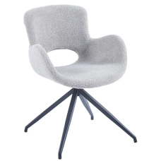 Стул GERDA черный каркас/светло-серый тк. с оборотом 180° (21256-01)