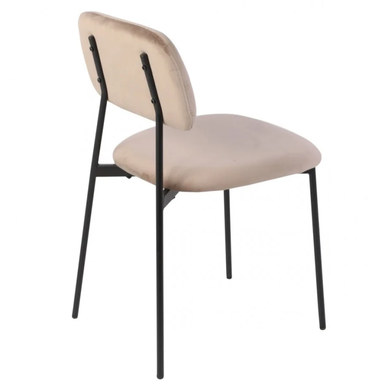 Стул кухонный MILO Черный каркас / Темный Беж (22146-01)