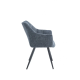 Стул кухонный STEFAN Черный каркас / Темно-серая ткань (20134-01)
