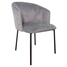 Стул DORA черный каркас/серая ткань (22276-01)