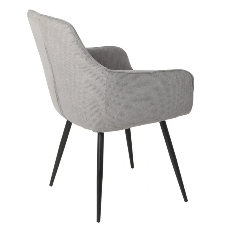 Стул кухонный DAVID Черный каркас / Серая ткань (22139-01)