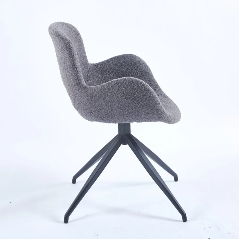 Стул GERDA черный каркас/серый тк. с оборотом 180° (21251-01)