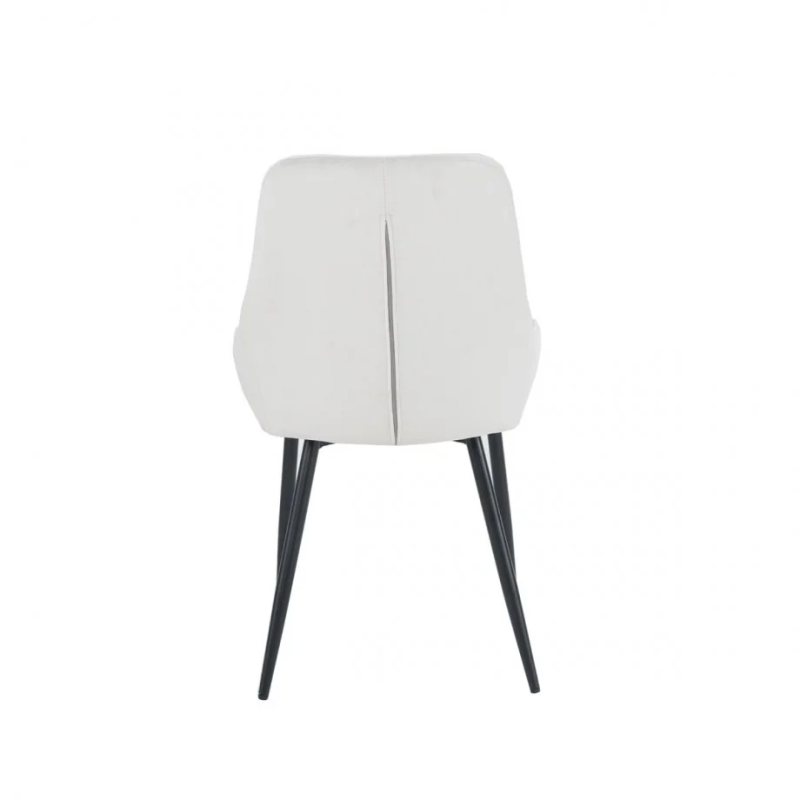 Стул HUGO черный каркас / светло-серый велюр (20007-01)