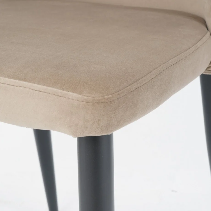 Стул кухонный BULL черный каркас/темный беж велюр (19980-01)