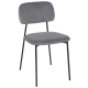 Стул кухонный MILO Черный каркас / Серый (22144-01)