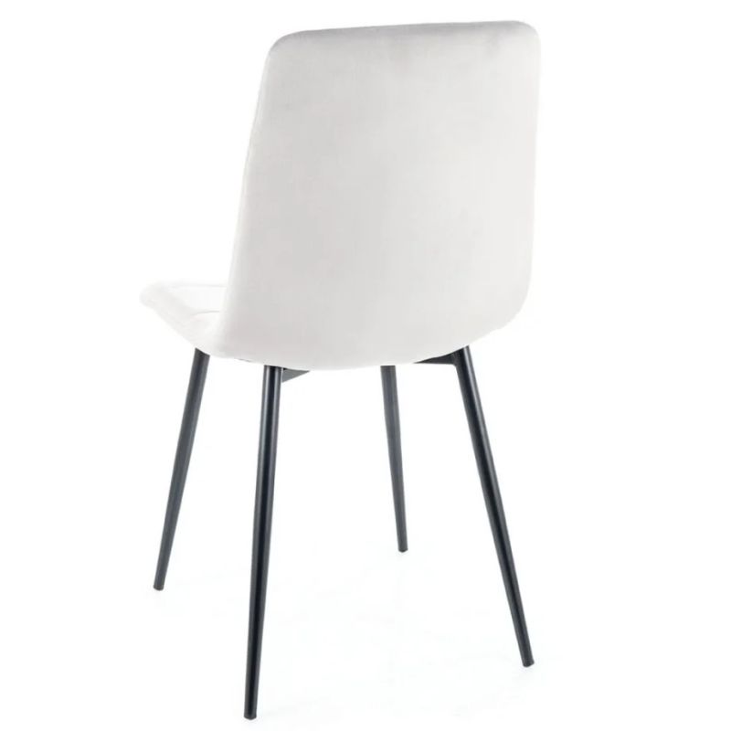 Стул кухонный MIA черный каркас/светло-серый велюр (19935-01)