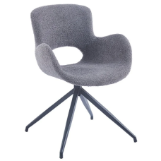 Стул GERDA черный каркас/серый тк. с оборотом 180° (21251-01)