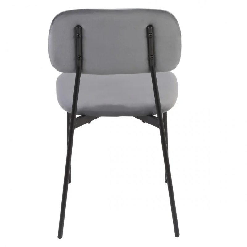 Стул кухонный MILO Черный каркас / Серый (22144-01)