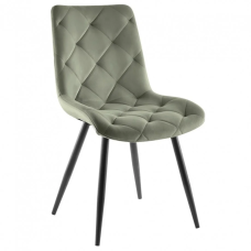 Стул кухонный SHELL черный каркас/оливковый велюр (19567-01)