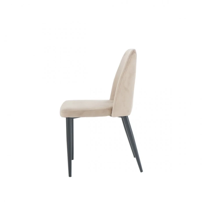 Стул кухонный BULL черный каркас/темный беж велюр (19980-01)