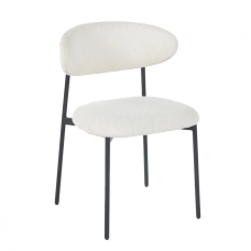Стул AMANDA стул черный каркас/белая ткань. (23024-01)