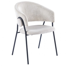 Стул обеденный KAY Черный каркас / Светло-бежевый фактурный вельвет (20774-01)