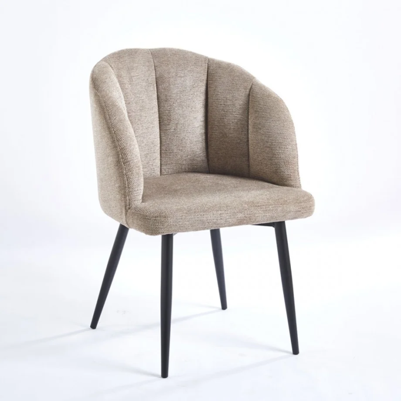 Стул CALLA черный каркас / бежевая ткань (21250-01)