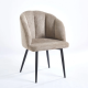 Стул CALLA черный каркас / бежевая ткань (21250-01)