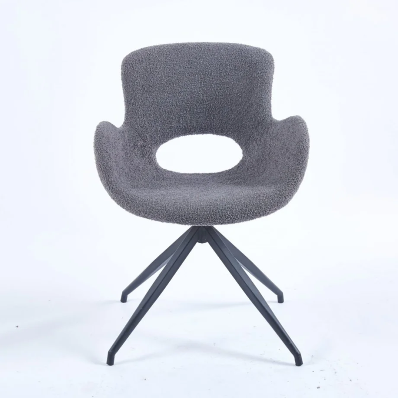 Стул GERDA черный каркас/серый тк. с оборотом 180° (21251-01)