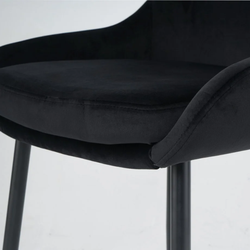 Стул кухонный HUGO черный каркас/черный (20008-01)