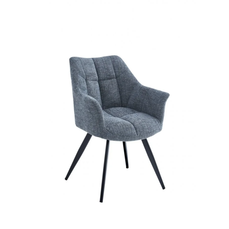 Стул кухонный STEFAN Черный каркас / Темно-серая ткань (20134-01)