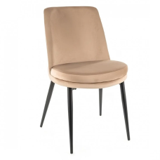 Стул кухонный AVA черный каркас/бежевый велюр (19942-01)