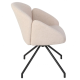 Стул кухонный LINDA Черный каркас / Кремовый Teddy букле 180° (22143-01)