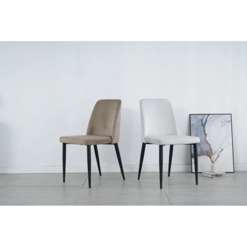 Стул кухонный BULL черный каркас/темный беж велюр (19980-01)