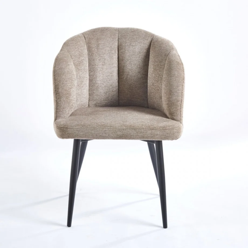 Стул CALLA черный каркас / бежевая ткань (21250-01)