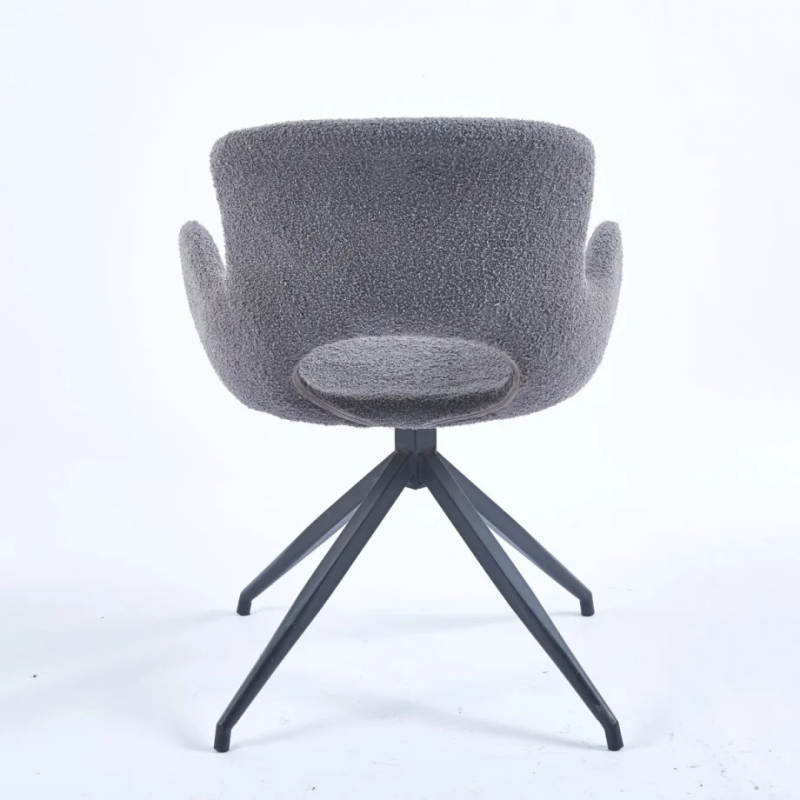 Стул GERDA черный каркас/серый тк. с оборотом 180° (21251-01)