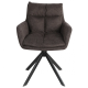 Стул кухонный HUNTER Черный каркас / Коричневый ткань оборот 180° (22140-01)