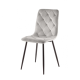 Стул кухонный ANETTE черный каркас/серый велюр (19559-01)
