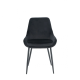 Стул кухонный HUGO черный каркас/черный (20008-01)