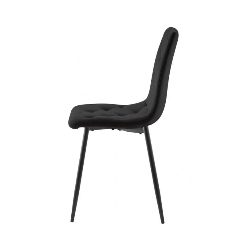 Стул кухонный ANETTE черный каркас/черный велюр (19580-01)