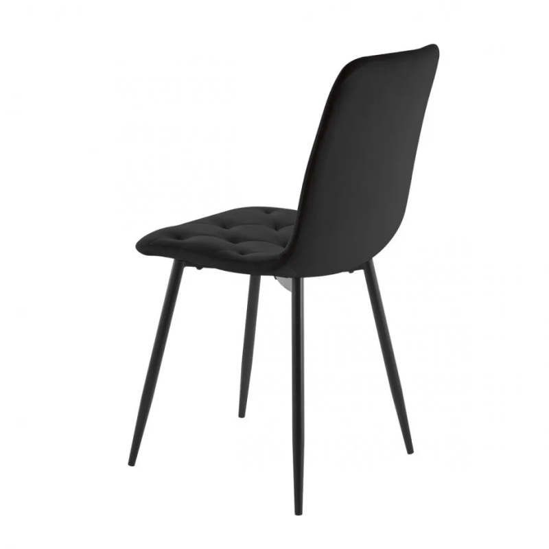 Стул кухонный ANETTE черный каркас/черный велюр (19580-01)