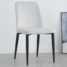 Стул кухонный BULL черный каркас/светло-серый велюр (19979-01)