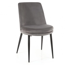 Стул кухонный AVA черный каркас/серый велюр (19941-01)