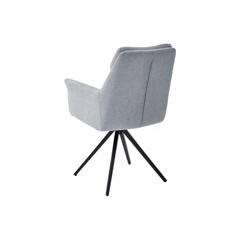 Стул с оборотом 180° Adrian черный каркас / Светло-серая ткань (20757-01)